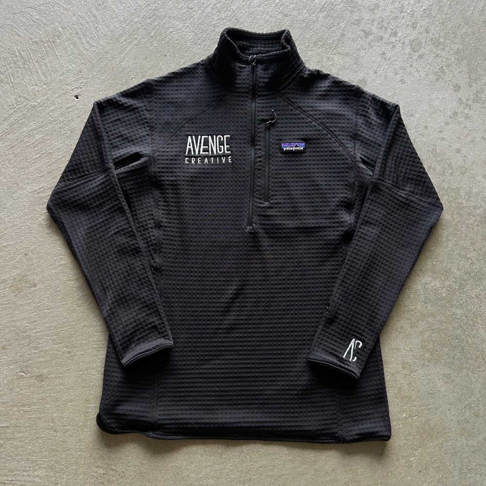 Patagonia R1 Pullover Jacket Womens Large Black Polartec Power Grid Fleece 40119
